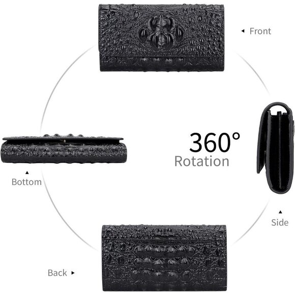 ⭐Women Leather Wallet Embossed Crocodile Clutch Card Holder Organizer - Picture 4 of 8